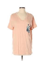 Details About Victorias Secret Pink Women Brown Short Sleeve T Shirt Sm Petite