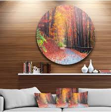 Disc Forest Large Metal Circle Wall Art