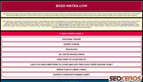 Boss Matka Com Review Seo And Social Media Analysis From