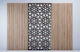 Gold Wooden Wall Panel Decoration 3d