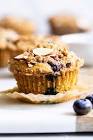 blueberry  muffins with almond streusel