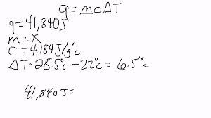 specific heat solving for the mass