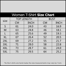 Women Tshirt Size Chart Inst Dotslevel