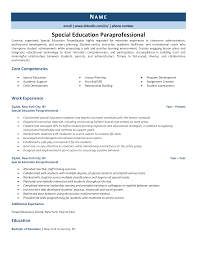 special education paraprofessional