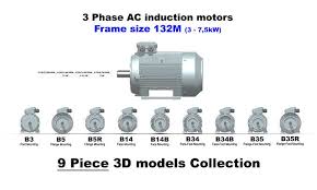 3 phase ac induction motors frame