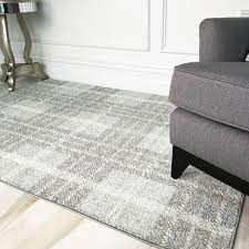 silver grey tartan rugs for kitchen