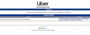 Uber safety certificate in automotive services in toronto (gta). Uber Kentucky Defensive Driving Course Uber Blog