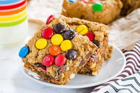 one bowl monster cookie bars recipe