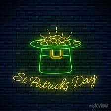 St Patricks Day Neon Sign With