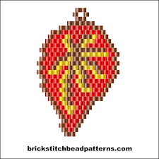 Brick Stitch Bead Patterns Journal Red Autumn Leaf Free