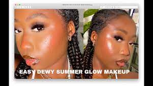 summer dewy glowy makeup look