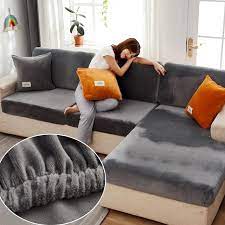 Velvet Sofa Seat Cover Cushion Cover