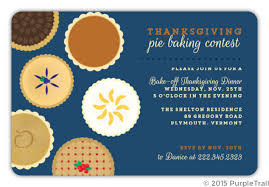 Baked Pie Contest Thanksgiving Dinner Invitation