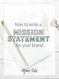 how to write a mission statement for
