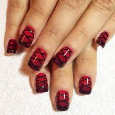 these nail designs prove black red