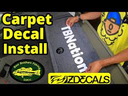 how to install carpet decals on a jon