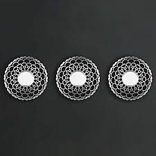 Set Of 3 Shabby Chic Ornate Silver