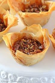phyllo pastry cups filled with
