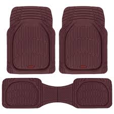 motor trend 923 bd burgundy flextough contour liners deep dish heavy duty rubber floor mats for car suv truck van all weather protection universal