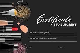 makeup certificate images free