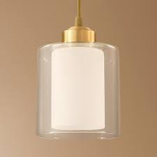white cylinder shade hanging lamp 1