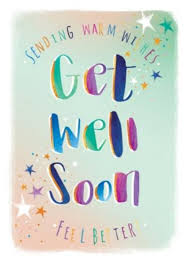 Well, we have the perfect solution: Ling Design Gett Well Soon Card Feel Better Moonpig
