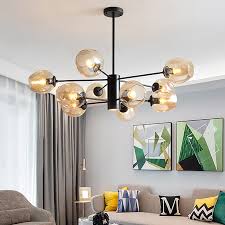 Modern Chandeliers Lighting For Living Room Bedroom Home Hanging Lamps Indoor Lighting Fixtures Contemporary Design Iron Ball Chandeliers Aliexpress