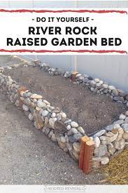 Diy River Rock Garden Bed Rooted Revival