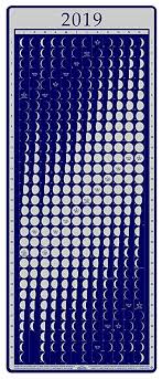 Celestial Products Moon Calendar 2019 Lunar Phases Moonlight