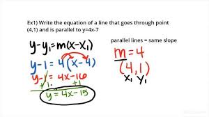 Writing Equations Of Lines Parallel