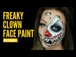freaky clown face paint tutorial