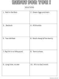 Word and logic puzzles are a wonderful way to engage the mind on lazy sunday mornings, and they're also useful educational tools for children. Rebus Worksheet 1