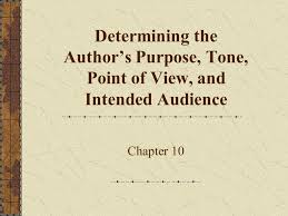 Determining The Authors Purpose Tone Point Of View And
