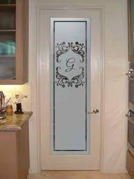 pantry door with frosted gl panel