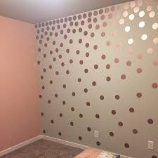 rose gold metallic polka dot wall decal