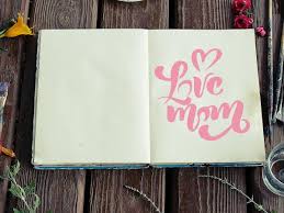 Love Mom Words Stencil Art And Wall
