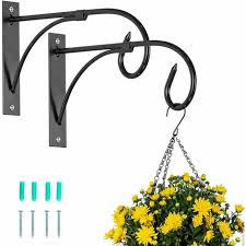 Black Fence Hooks For Hanging Baskets