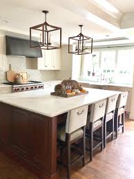 Using black and white once kitchen island table, provides a clean, fresh, elegant atmosphere. Fall Kitchen Decor Kitchen Island Fall Centerpiece Idea