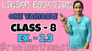 Linear Equations Maths Solutions