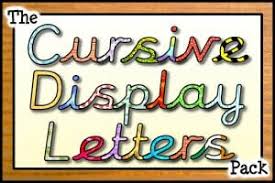 the cursive display letters pack