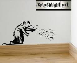 Banksy Virus Sneezing Rat Wall Decal
