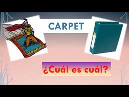 carpet o carpeta inglés fácil cuál
