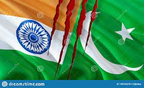 Pakistan And India Flags Scar Concept ...