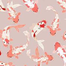 koi fish fabric wallpaper and home