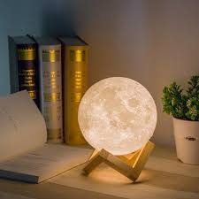 Moon Lamp 3d Printing Moon Light For Kids Full Moon Lamp Night Light With Stand Touch Control Usb Recharge Dimmable 2 Colors Lunar Moon Light Lamps For Baby Lover Party Xmas Gifts