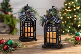 set of 2 battery operated lighted black