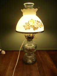 Electric Milk Glass Table Lamp And