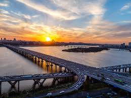 Sunset Seoul Mapo Bridge Of The Han ...