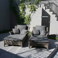 garden furniture rattan sun loungers