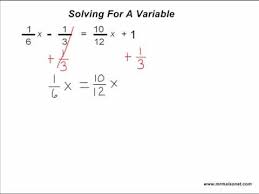 algebra solving an unknown variable